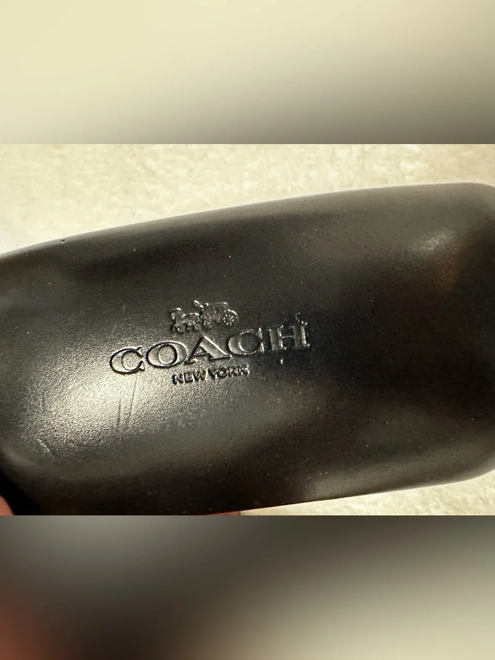COACH Black Leather Sunglasses Hard Case